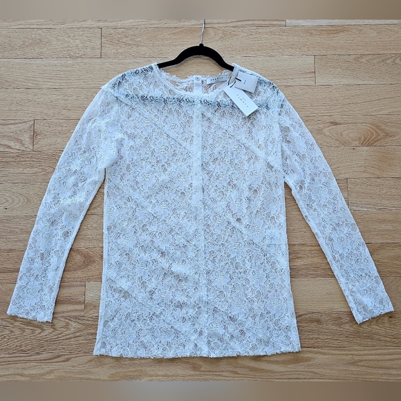 NWT sandro lace roundneck blouse - Picture 4 of 13